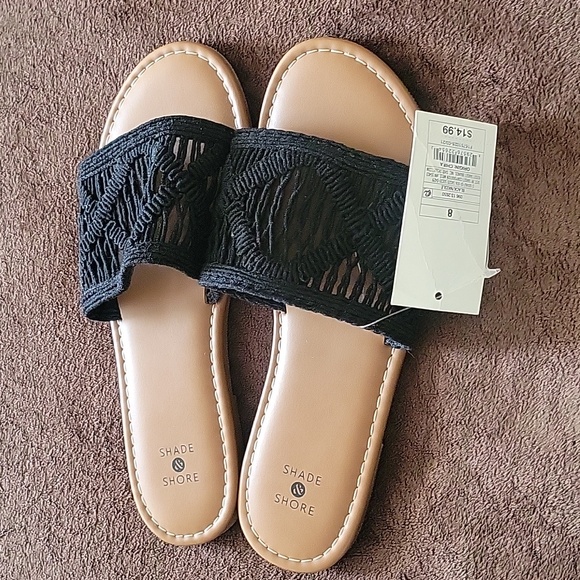 NWT SHADE & SHORE Tan Sandals - Picture 2 of 6